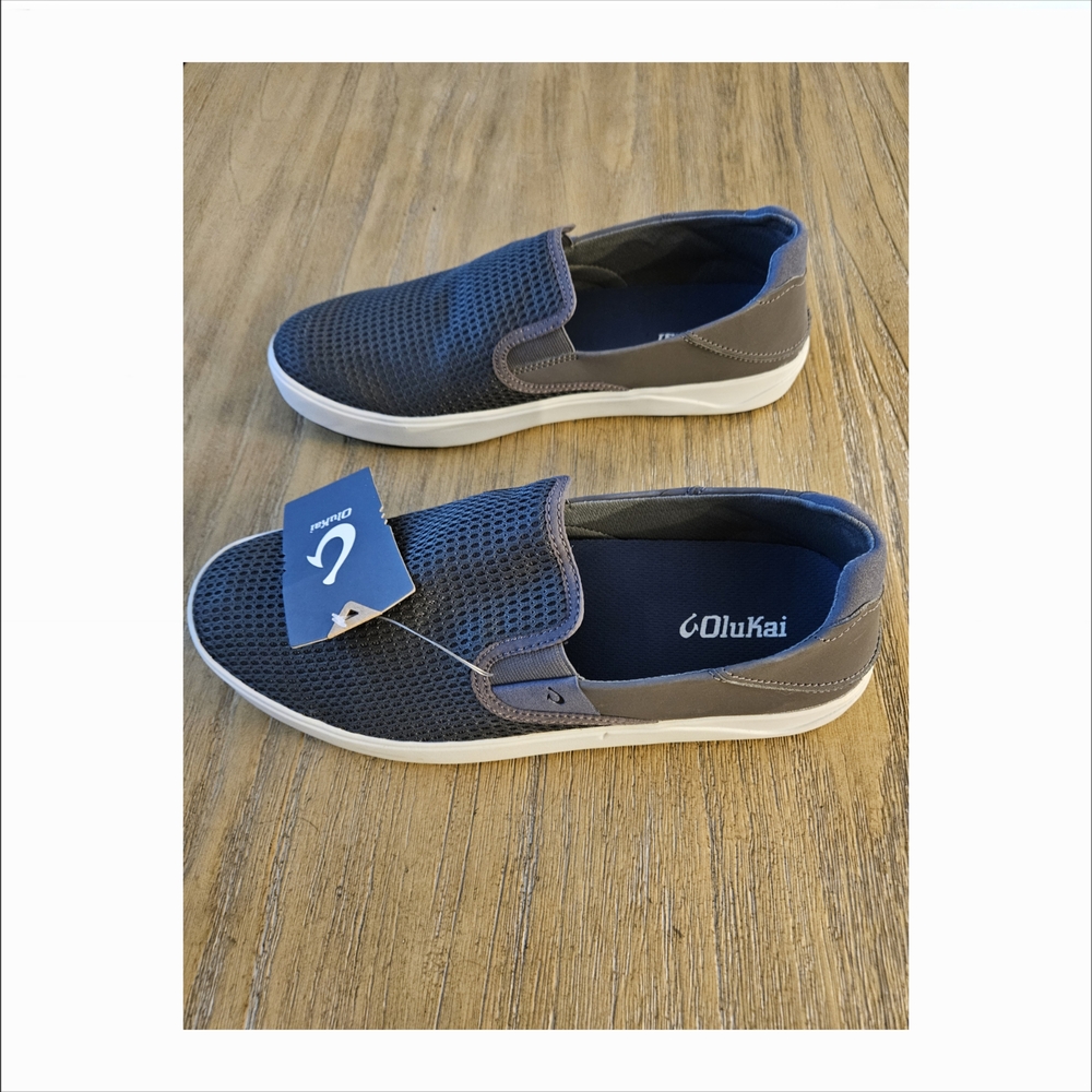 Olukai Men's Gray Slip-On Shoes - Picture 2 of 6